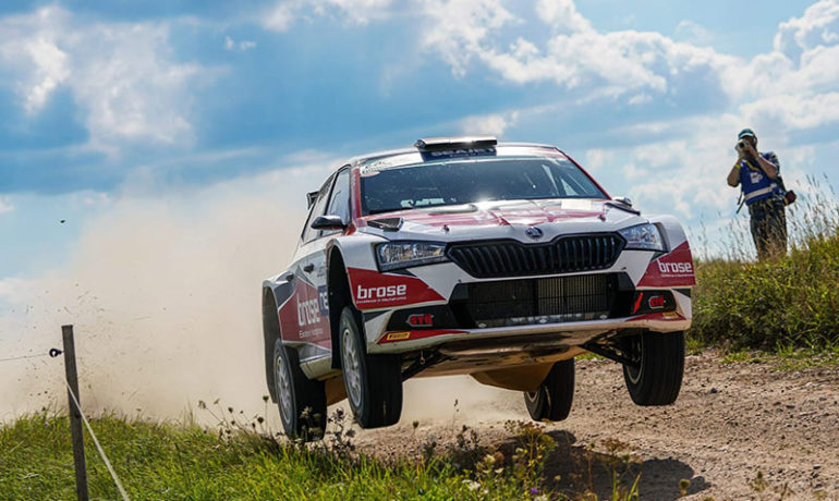 Dominik Dinkel sammelt bei der Rally Liepāja neue Erfahrungen